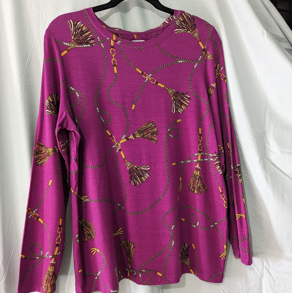 Chico's NWT purple dressy t-shirt size 2